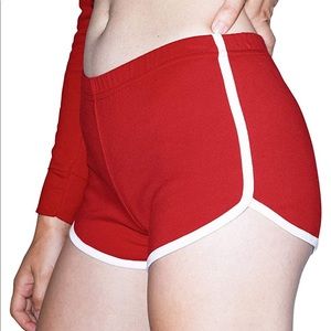 American Apparel Red Booty Shorts